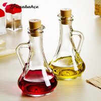 Pasabahce 2x Öl & Essigflasche mit Kunsstoffkorken Olivia Toskana, Essigkännchen & Ölkännchen