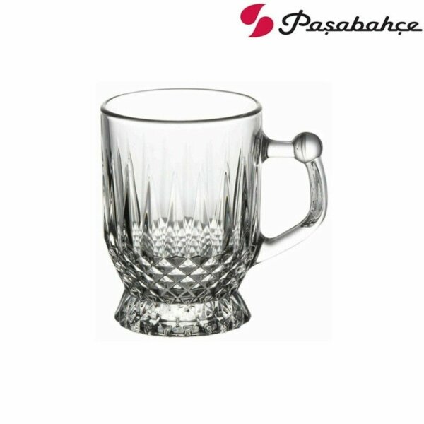 Pasabahce  Coffee Mug 55871 6er Set Teegläser mit Henkel Cappucino Kaffee Trinkgläser 165 ml