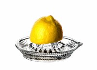 Pasabahce Zitronenpresse aus Glas mit Ausgießer - manuelle Zitronen, Limetten & Orangen Presse - Zitruspresse Orangenpresse Saftpresse für Zitrusfrüchte