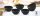 ZELLERFELD Pozellan Servierschalen Set 6tlg Dessertschalen Snackschalen Schwarz -Gold YDH2251701B