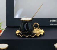 Dematex Mokkatassenset 12tlg Kaffeservice Mokkaservice mit Untertassen